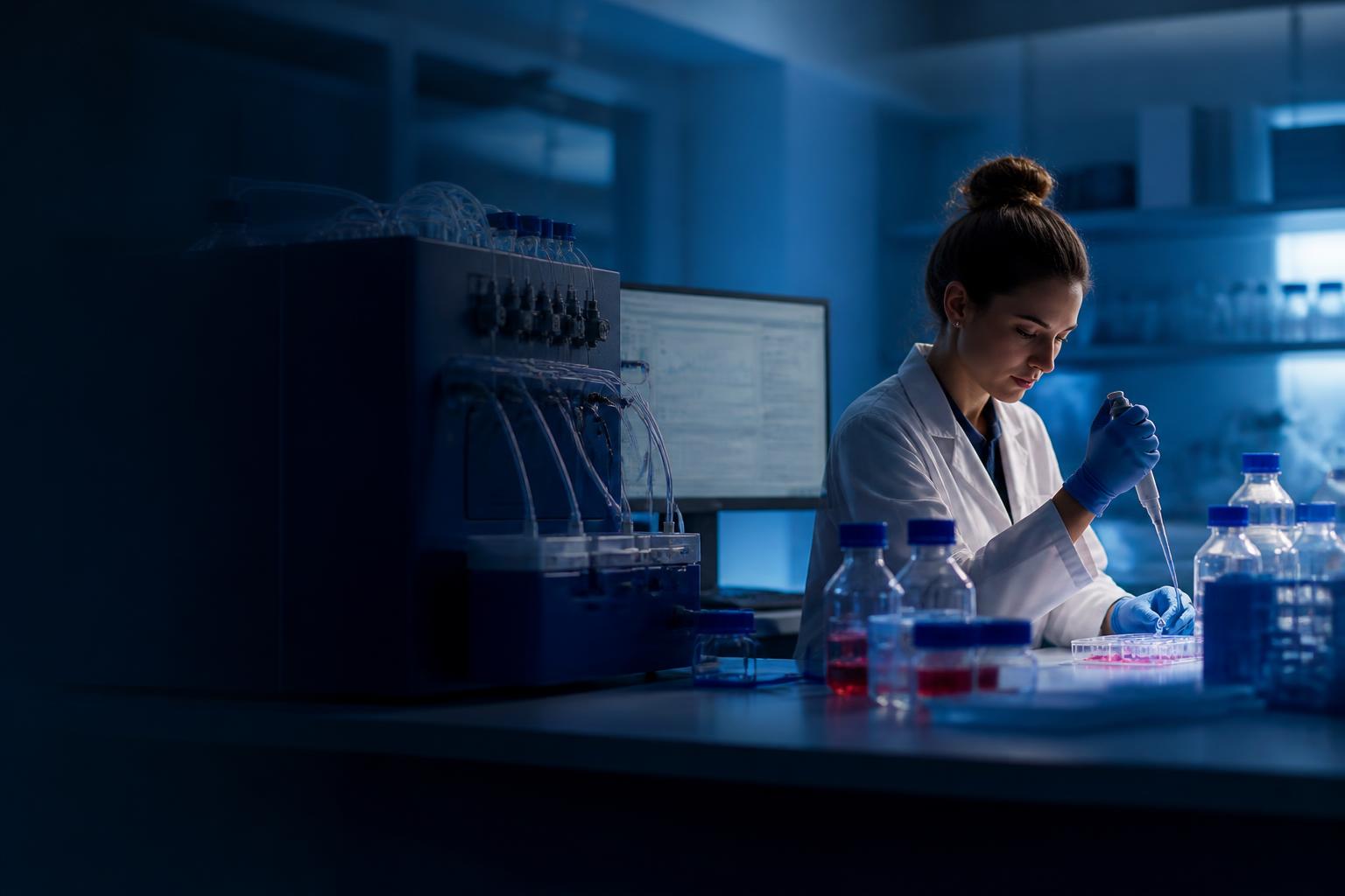 Scientist conducting metabolic physiology research