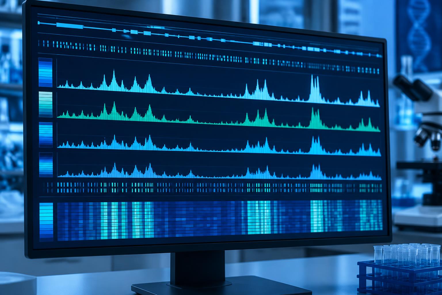 Genome browser methylation tracks on a laboratory screen